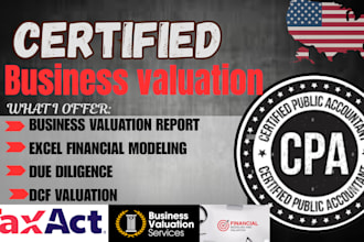 do business valuation, dcf valuation, financial modeling and due diligence