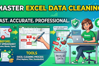 clean, format, split, merge and organize excel data