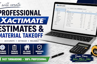 create professional xactimate estimates and material takeoff