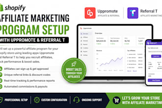 set up shopify affiliate marketing program with uppromote and referral tr