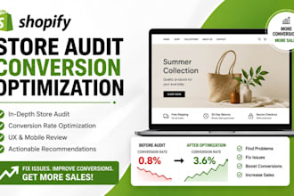 audit and fix your shopify store to increase conversions speed, checkout, UX