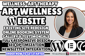 art wellness website, art therapy website, creative wellness website