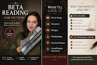 beta read your fiction and provide detailed reader feedback