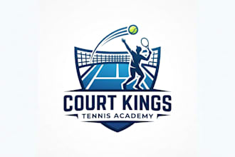 design a professional tennis court logo