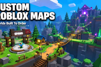 design a custom roblox game map or environment