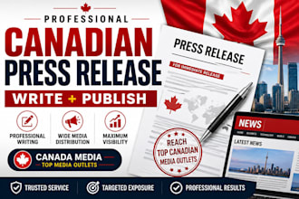 write and publish your canadian press release to top media outlets