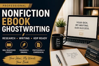 ghostwrite professional ebook, kdp book ghostwriter, non fiction, ebook writer
