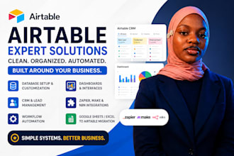 setup airtable database, CRM and automation