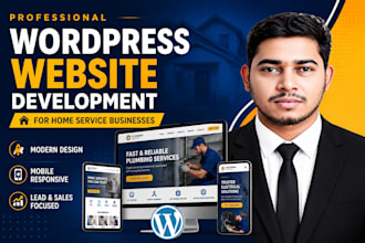 do website development for home service business website on wordpress