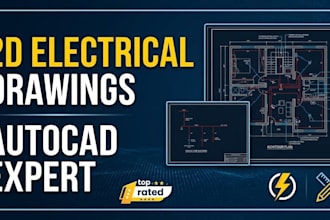 design professional 2d electrical drawings in autocad