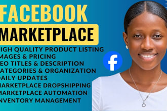 upload and SEO optimize your facebook marketplace dropshipping listing