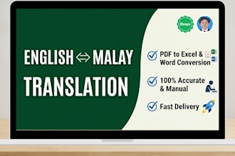 translate english to malay or format PDF data to excel