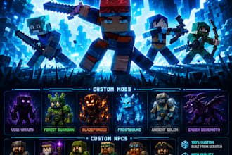 create custom minecraft blockbench models, mobs, items and animations