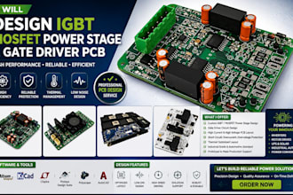 design igbt mosfet power stage and gate driver pcb