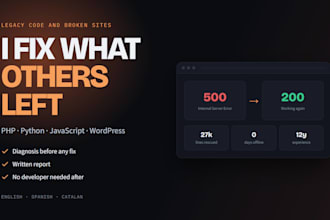 fix your broken website and rescue your abandoned code project