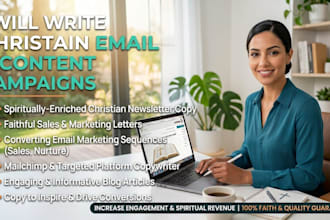write newsletter christain email copy maketing campaign sales letter blog articl