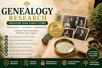 help with your canadian US UK genealogy and family tree research