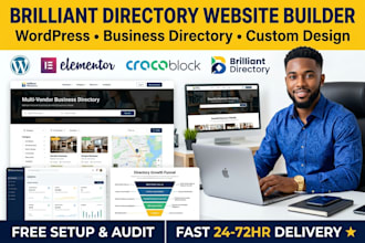build brilliant directory website business wordpress directory website
