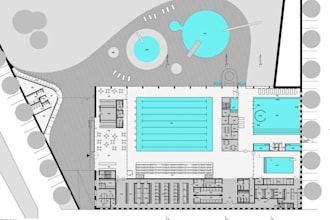 examine swimming pool plan and pool design for the city permit with cad drawing