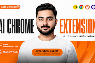 develop chrome extension, ai automation tool and web scraper