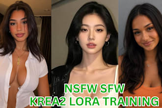 create ultra realistic ai model influencer lora training krea2 nsfw sfw comfyui
