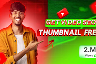 do youtube SEO for organic views and growth with free thumbnail