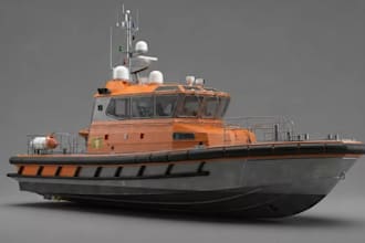 provide detailed boat model from cad drawing, watercraft design for 3d printing