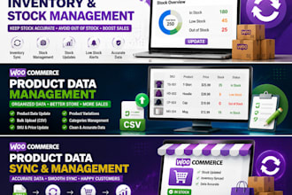 sync woocommerce inventory stock prices and product data
