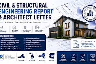 civil and structural engineering report and architect letter virginia michigan