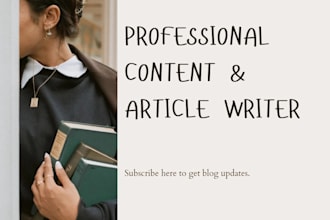 write engaging blog posts and article