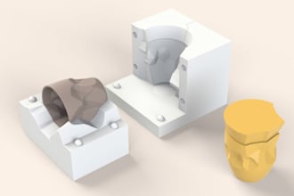 design dfm models for silicon mold, plastic injection mold, slip casting mold