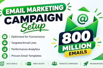 800million bulk email blast, blast email and email marketing campaign