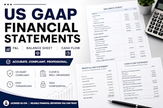 prepare US gaap financial statements, profit and loss, and balance sheet