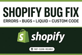 fix shopify bugs errors and issues in your store