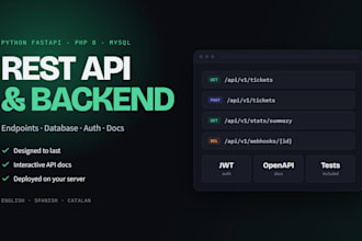 build a rest API backend with database