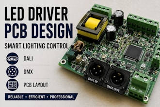 design led driver pcb, smart lighting control, dali dmx board, pcb layout
