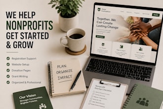 design nonprofit registration and charity website services