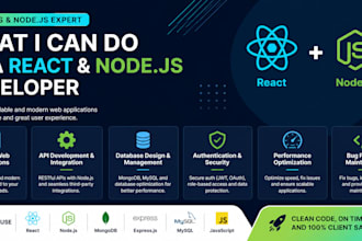 develop web applications using react js, node js