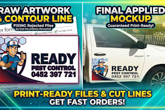 create vector cut contour line dieline and spot uv mask for print