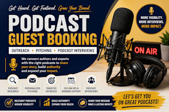 do podcast guest booking and influencer outreach and pitching to get you booked