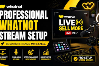 set up your whatnot live stream for professional sellers