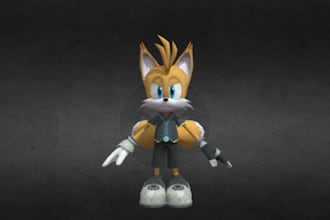 create custom sonic 3d character model game  model import mod and retexture