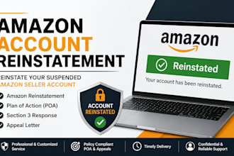 write an amazon reinstatement appeal and plan of action