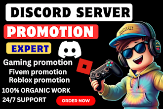 discord advertising, gaming discord promotion, fivem, roblox discord promotion
