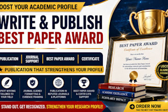 write and publish research article, best paper award