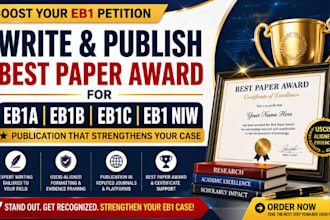write and publish research article, best paper award, eb1a, eb1b, eb1c, eb1 nlw