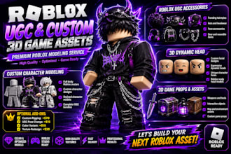 model a professional roblox ugc bundle from scratch in blender