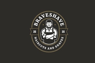 design outstanding barbershop and barber logo