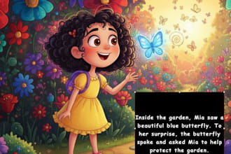 children story book illustration and illustrate children story book cover desigh