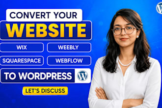 design migrate or clone wix weebly webflow joomla shopify to wordpress